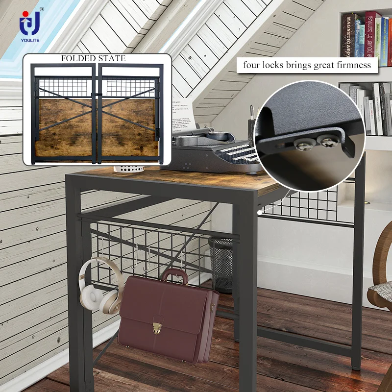 Small Computer Desk Study Table for Small Spaces Home Office Modern Folding Student Laptop PC Writing Desk