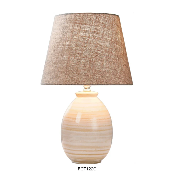 home decorative simple bedroom living room bed side white ceramic table lamps