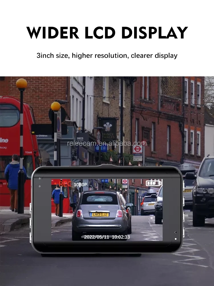 FHD 1080P 170 Degree Wide Angle 3.0 Inch Vehicle Black box Car DVR Dashcam Support G-sensor Video Recorder