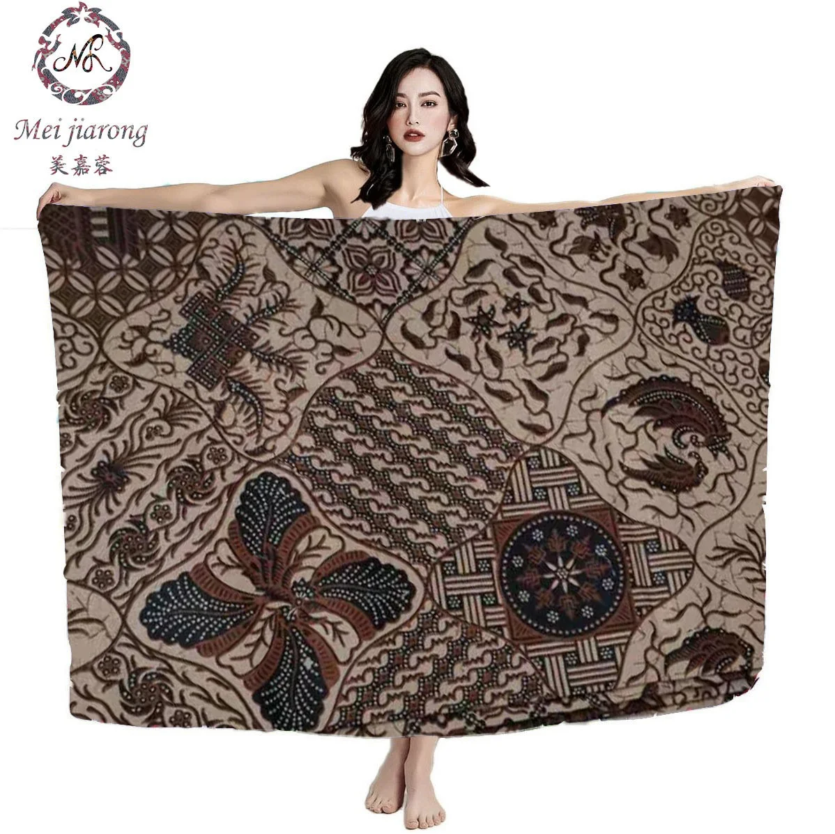 Wholesale Malaysia Beachwear Pareo Sarong Thailand Batik Sarong Wrap Traditional Indonesia Clothing