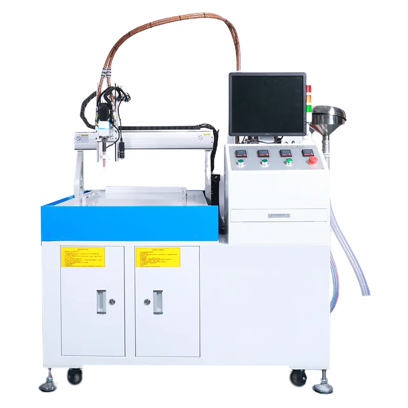 3 axis ab 2k two component liquid epoxy resin automatic dynamic glue dispenser dispensing mixing potting filling machine robot