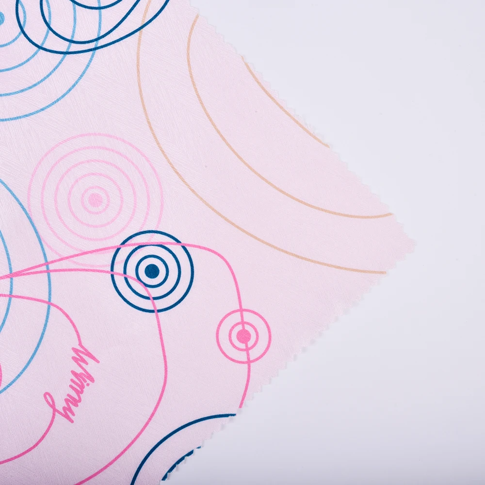 Tidal Flow Design Pink Stripe Print 100% Polyester Print Fabrics for Dress