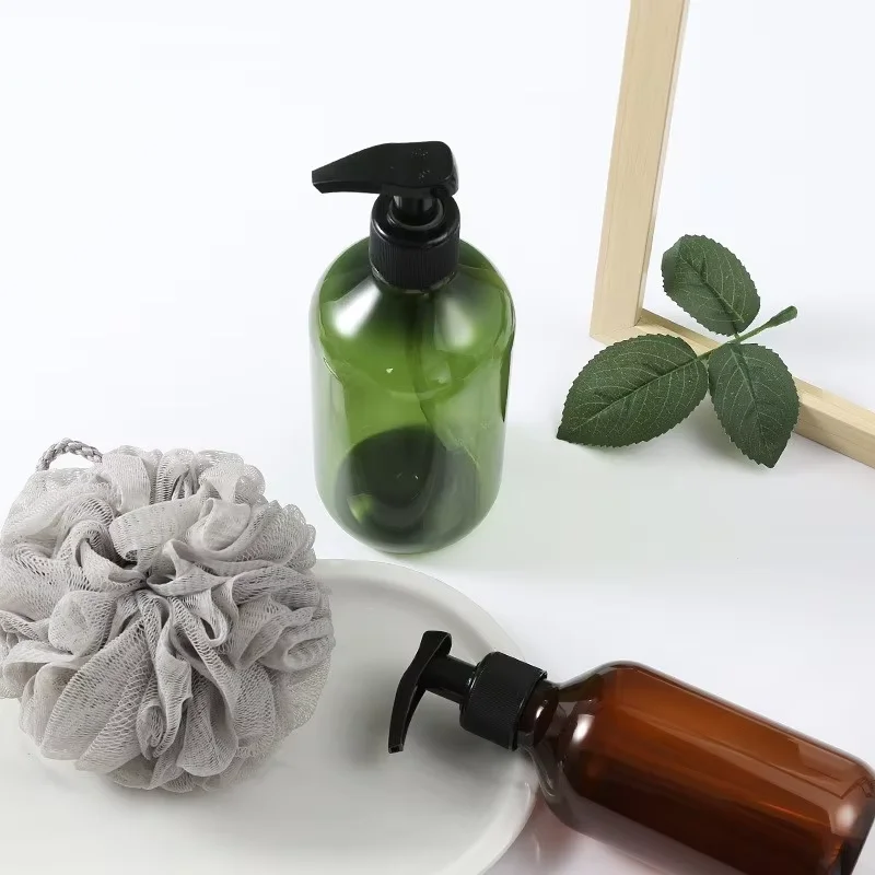 Wholesale 10oz 16oz boston plastic bottle with pump for hair body hand lotion soap pump PET hand sanitizer bottle