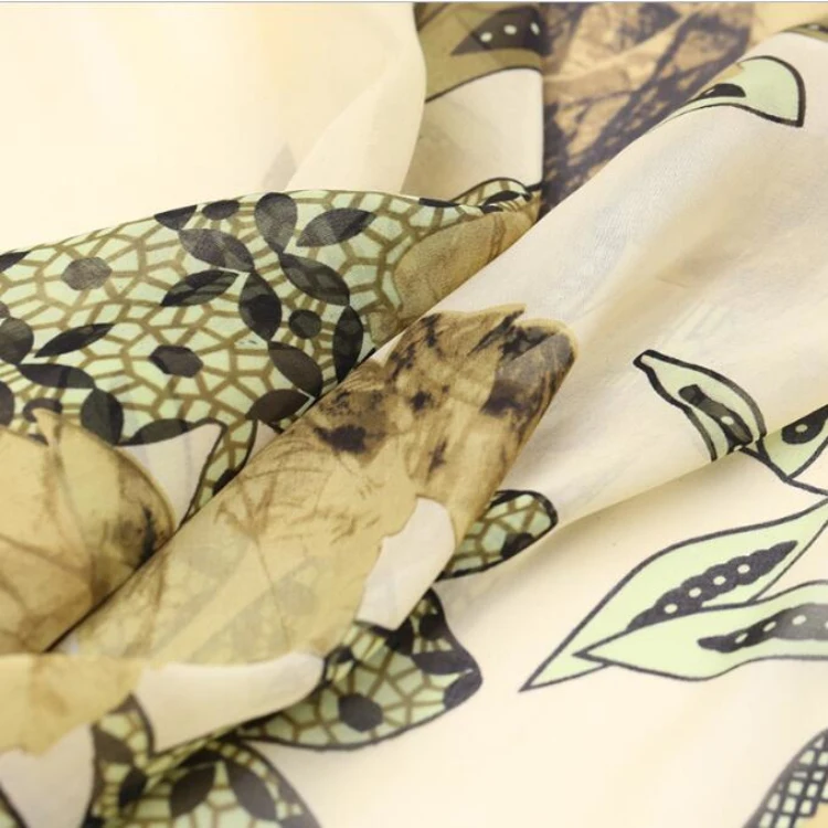 Early Spring Design Korean Crepe Silk Chiffon Fabric Price Per Meter