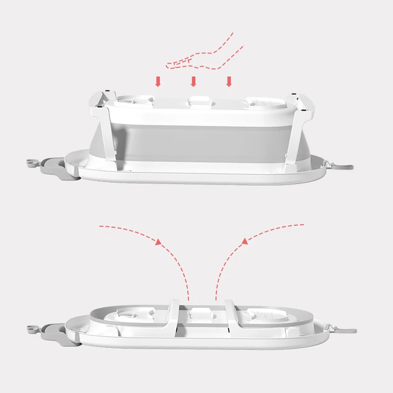 Latest New Born Foldable Baby Plastic Bath Tub Set with Temperature Sensor