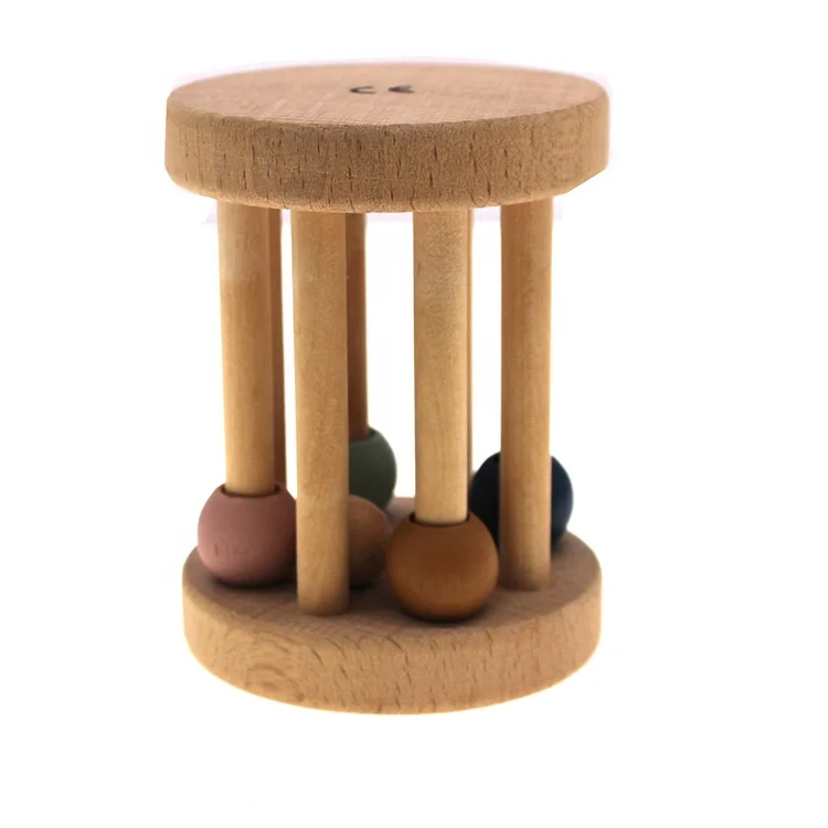 Распродажа деревянные детские погремушки Монтессори кольцо для младенцев