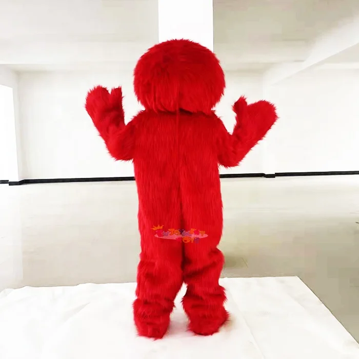 Lovely sesame street cartoon characters red elmo mascot costume adult for party