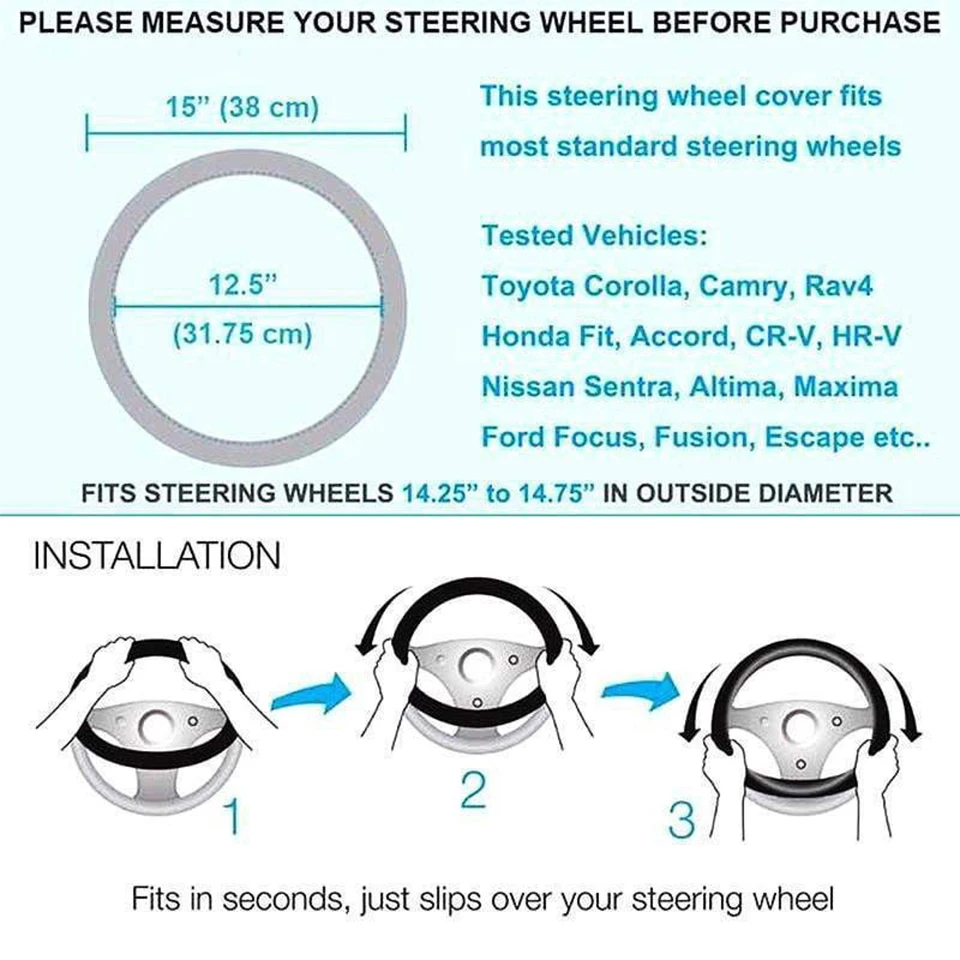 Hand Sewing Non-Slip Artificial Leather Braid Car Steering Wheel Cover For BMW E46 M3 E39 330i 540i 525i 530i 330Ci 2001 - 2003