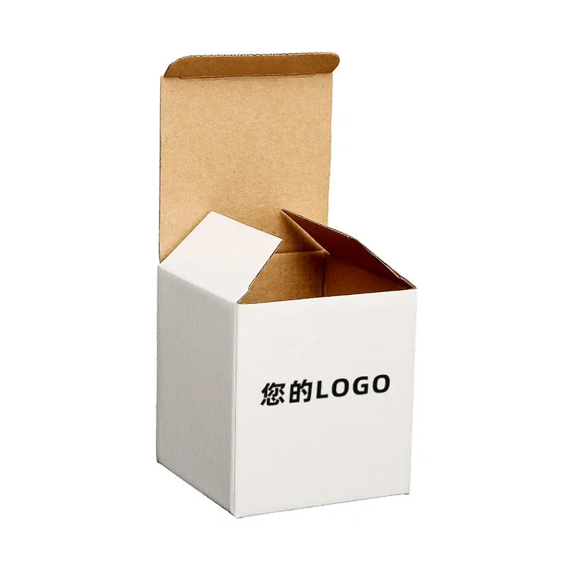 Color Box Packaging Paper Box Spot Cross-Border Corrugated Express White Card Gift Folding Rectangular Simple White Box
