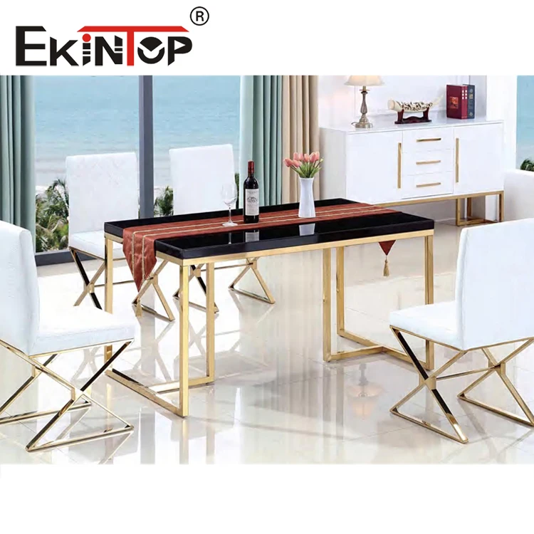 Ekintop popular modern extendable glass dining table