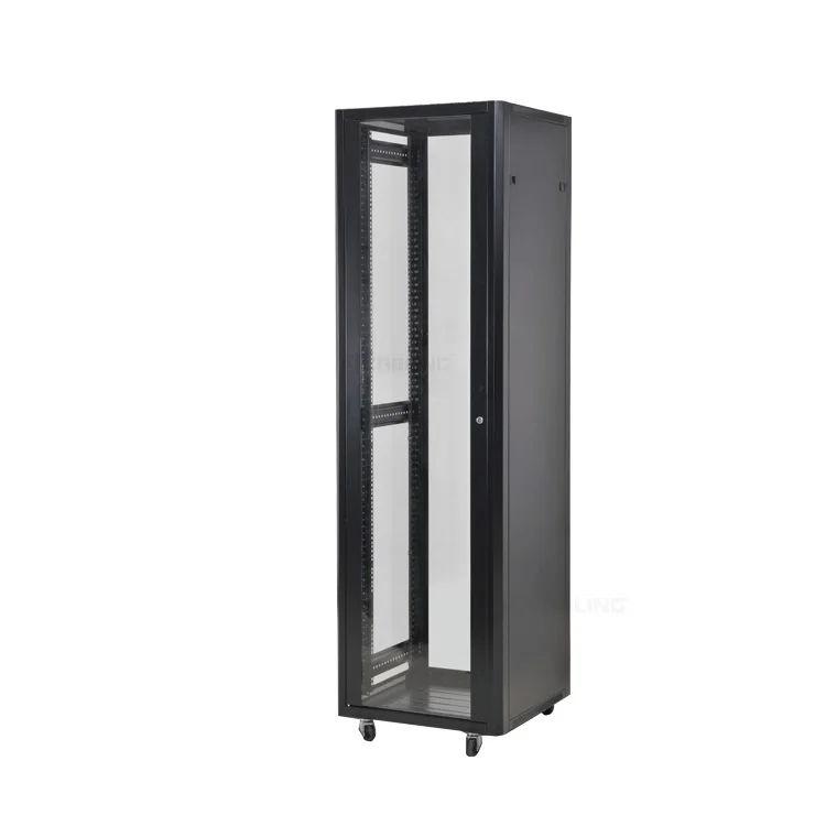 Geteknet 42U 32U network cabinet floor standing server rack 19 inch glass door data rack network data cabinet