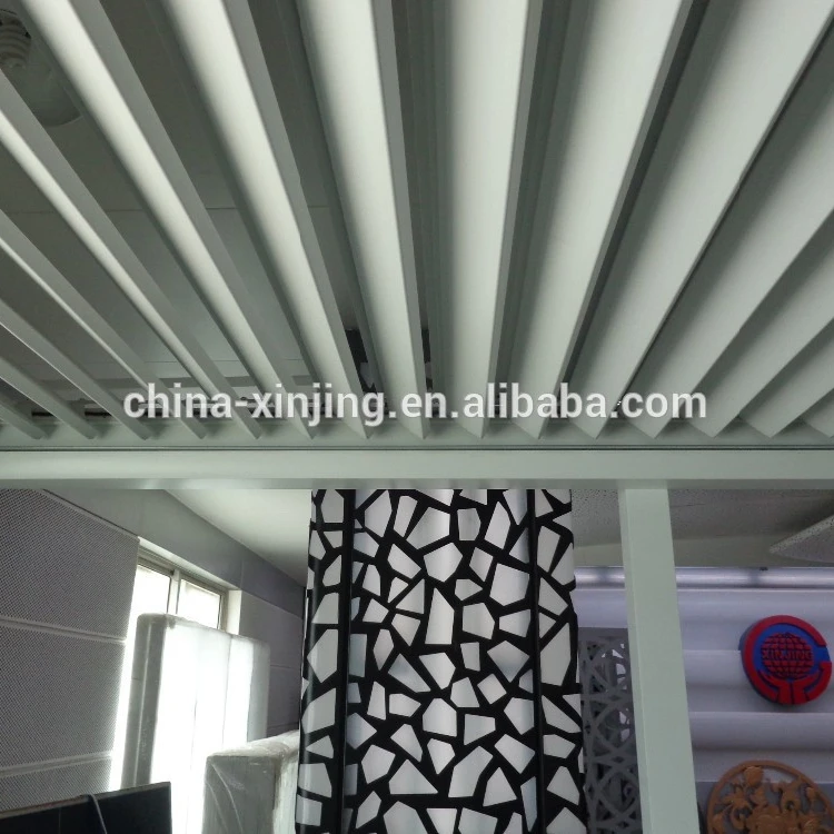 Outdoor Rainproof Louver Pergola Aluminum Louvered Roof