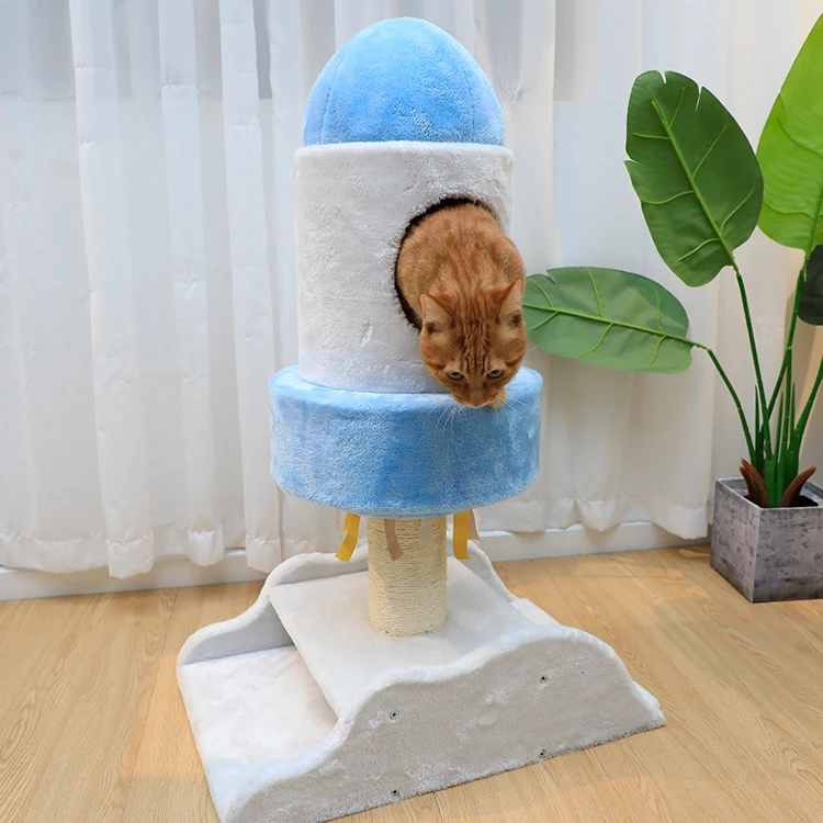 Big Size New Design Space Star Series Rocket Heavy Duty Cat Scraper Tree Cat Tower Furniture Scraper