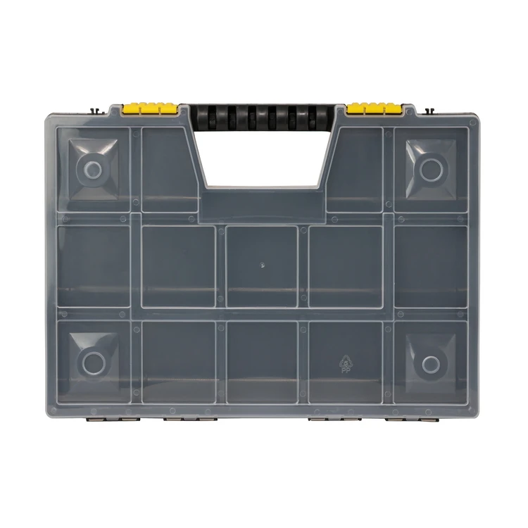 Plastic material made fasteners storage case with detachable plates