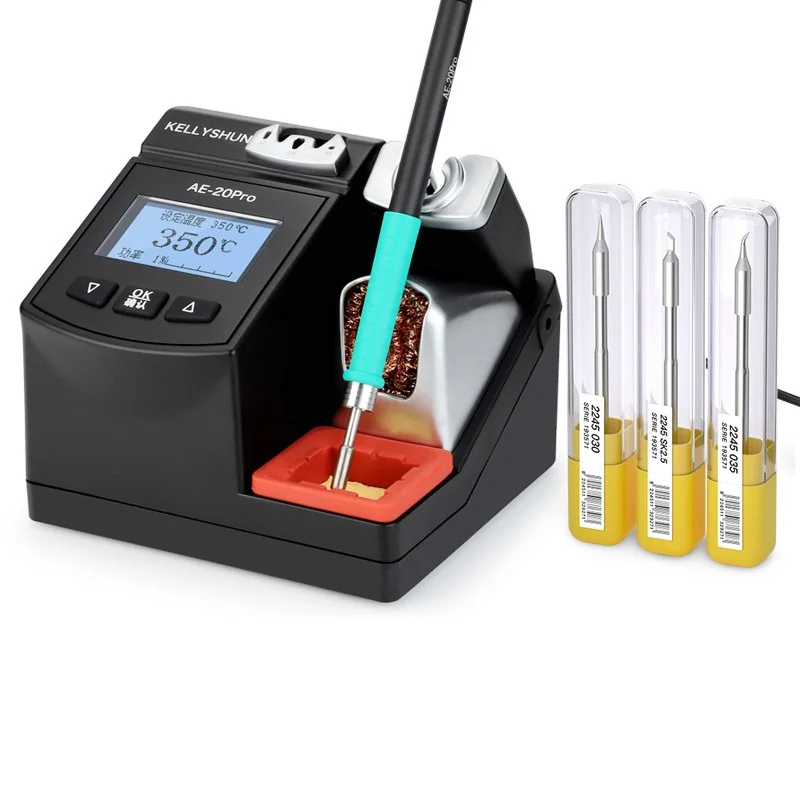 Kellyshun AE-20Pro Havya 130W Precision Intelligent Digital Soldering Station 220V Lead-Free with Knife Tip for SMD BGA Rework