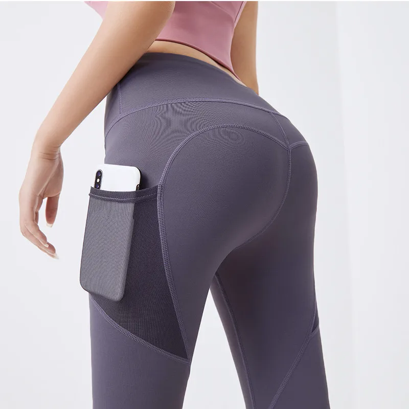 Женские леггинсы с карманами для фитнеса, повседневные длинные леггинсы с высокой талией для тренировок