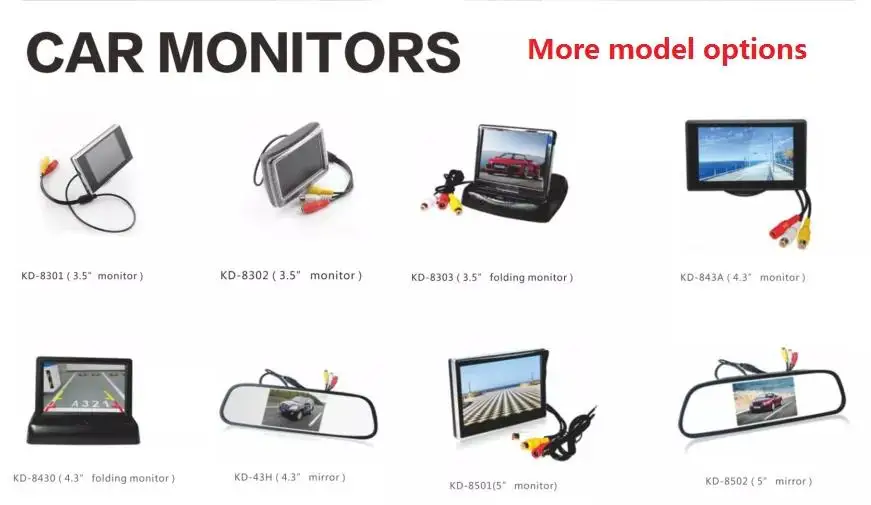 Wholesale price 4.3 inch TFT LCD Display Screen Rear View Mirror Monitor for Universal Car Reversing Backup Camera