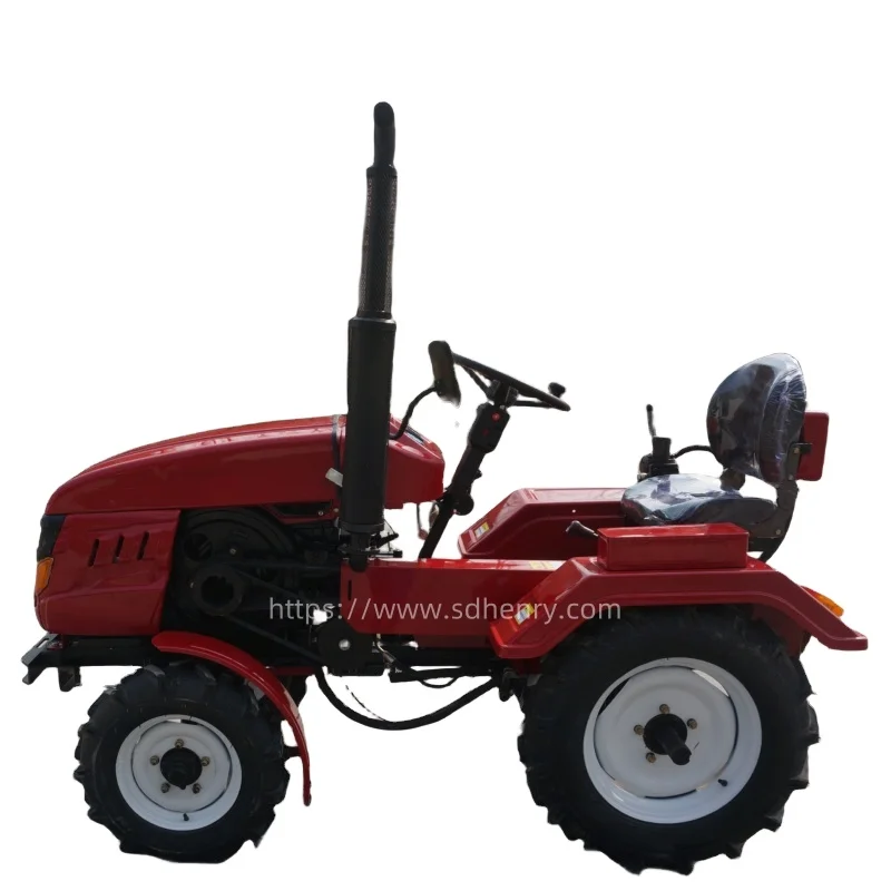 electric start mini tractor with hydraulic rotavator
