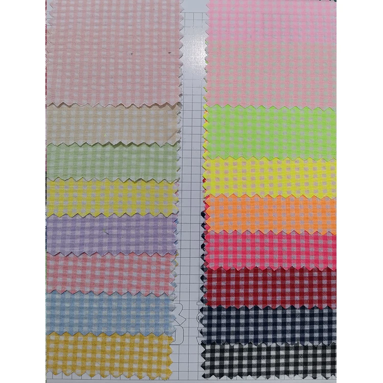 2021 Stripe Yarn Fabric Dress Shirt Cotton Seersucker Crepe Fabric