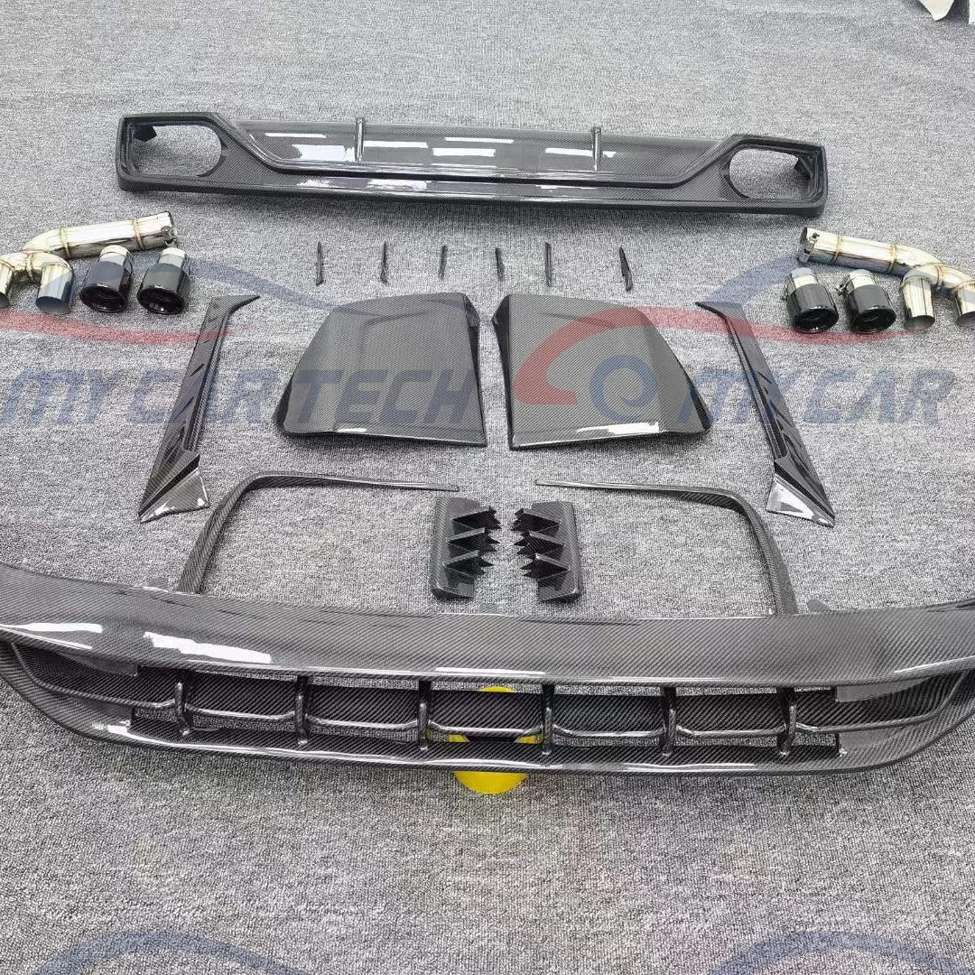carbon fiber body kit for audi Q8  front lip rear diffuser