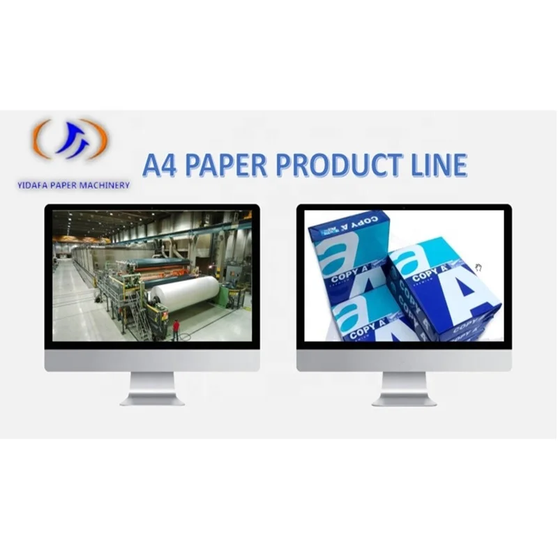 YDF wood bagasse bamboo banana waste paper recycling pulp A4 paper mill machinery