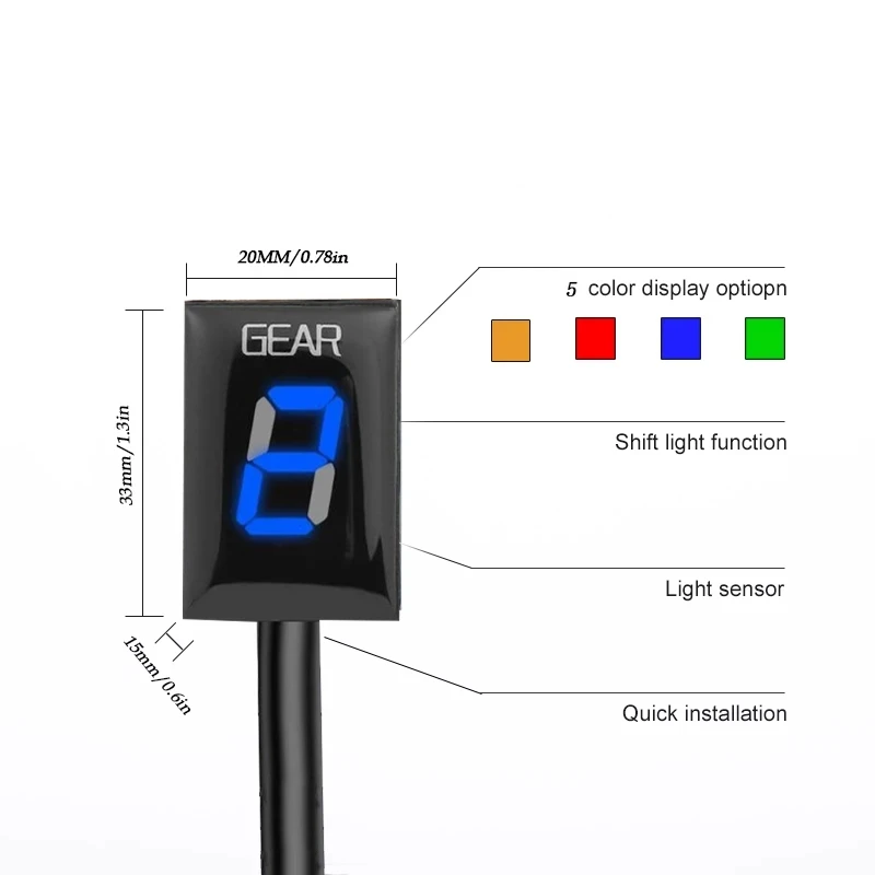 Gear Indicator Display Meter For Yamaha FZ6 FZ6R FZS 600 1000 Fazer XJ6 YZF-R6 R6S R1 FZ8 FZ1 FZ1N TDM 900 FZ400 XT660 MT-03