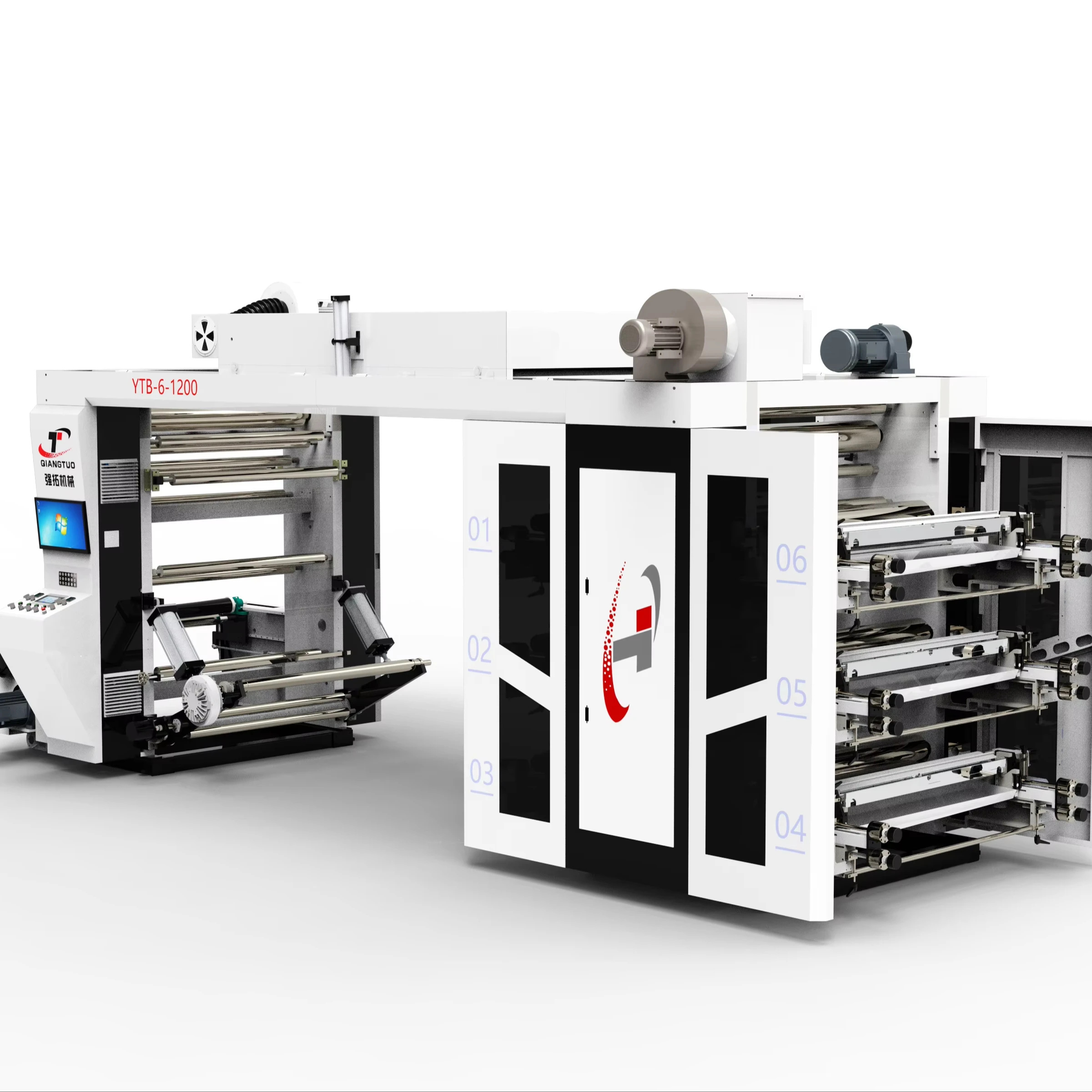 High speed 4 color 6 color flexographic printing machine printer machine  flexographic printer machine