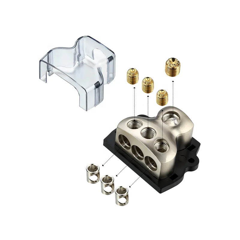 Калибр 0/2/4 AWG силовой распределительный блок 1/0 in -3x4