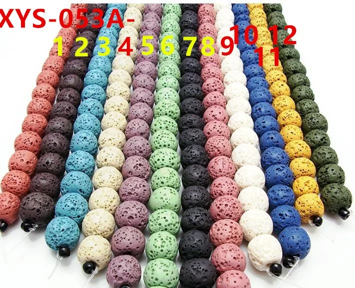 
10mm Colored Lava Beads Stone 