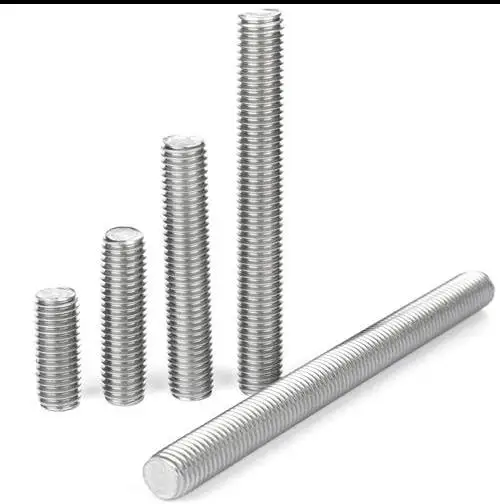 anti-corrosion full tread non-toxic DIN975 SS304 galvanized zinc nickel m10*1000mm long silvery or grey  thread rod bar