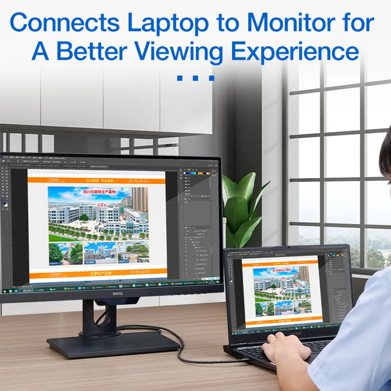 ULT-unite 8K 60Hz USB 3.1 Type-C Male to HDMI Male Adapter Cable 2m USB C to HDMI Audio Video Cable