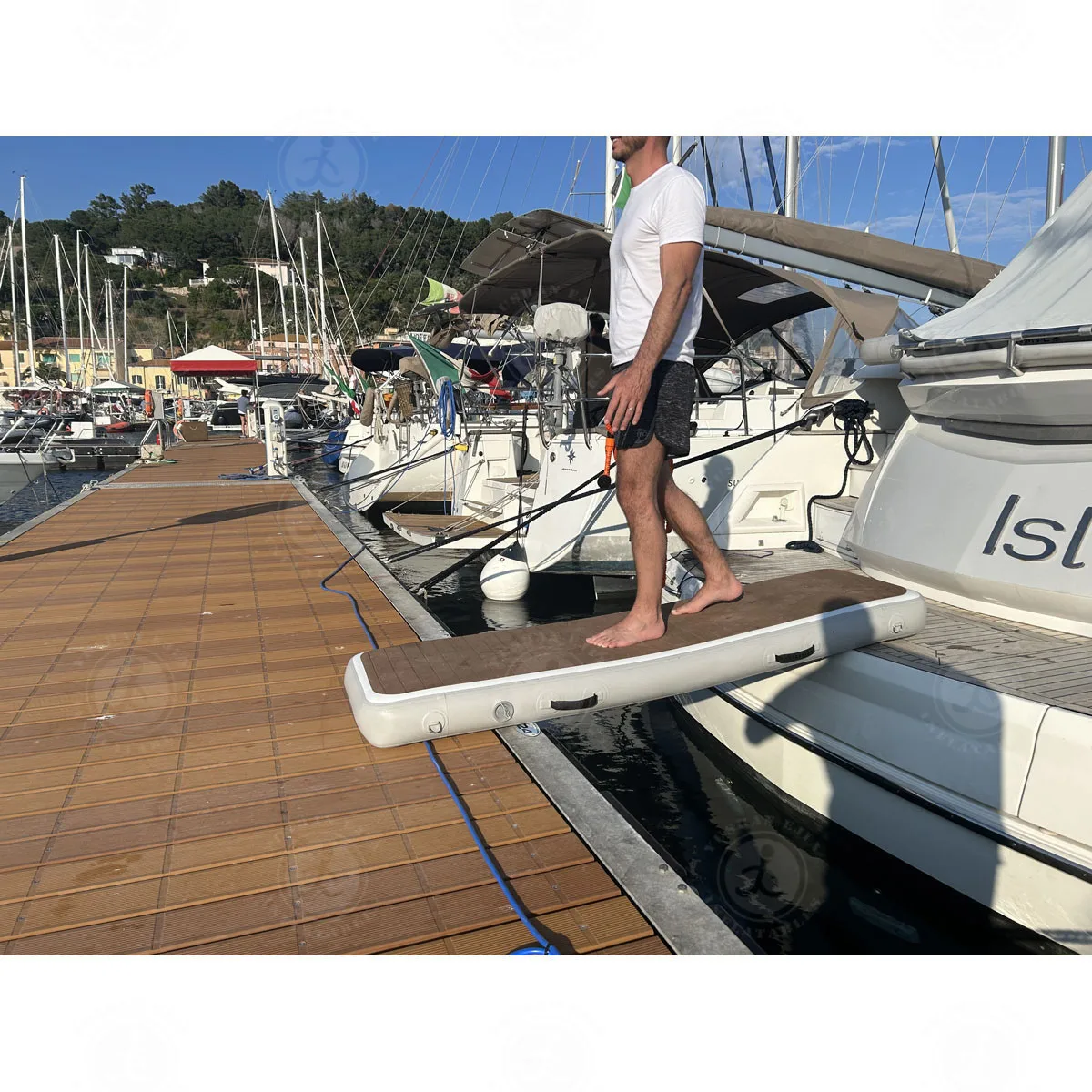 Multifunction Floating Gangway Inflatable Footbridge for SUP Boat Yacht