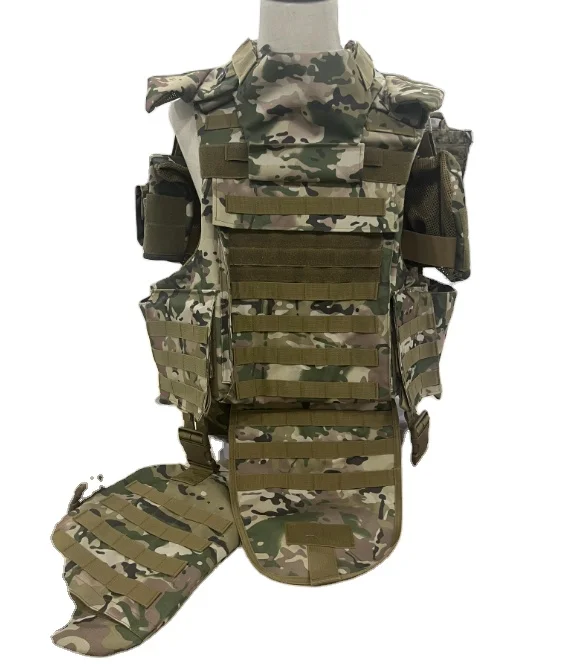 Hot Sale Coyote Full-Body Tactical Vest with 4 Mag Pouches and Plate Carrier Personal Defense Gear for Self-Defense