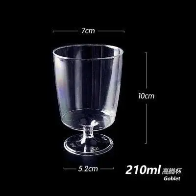 Nordic Light Luxury Integrated Molding Acrylic Pc Teardrop Plastic Wine Glass Transparent Champagne Glass Tall Glass