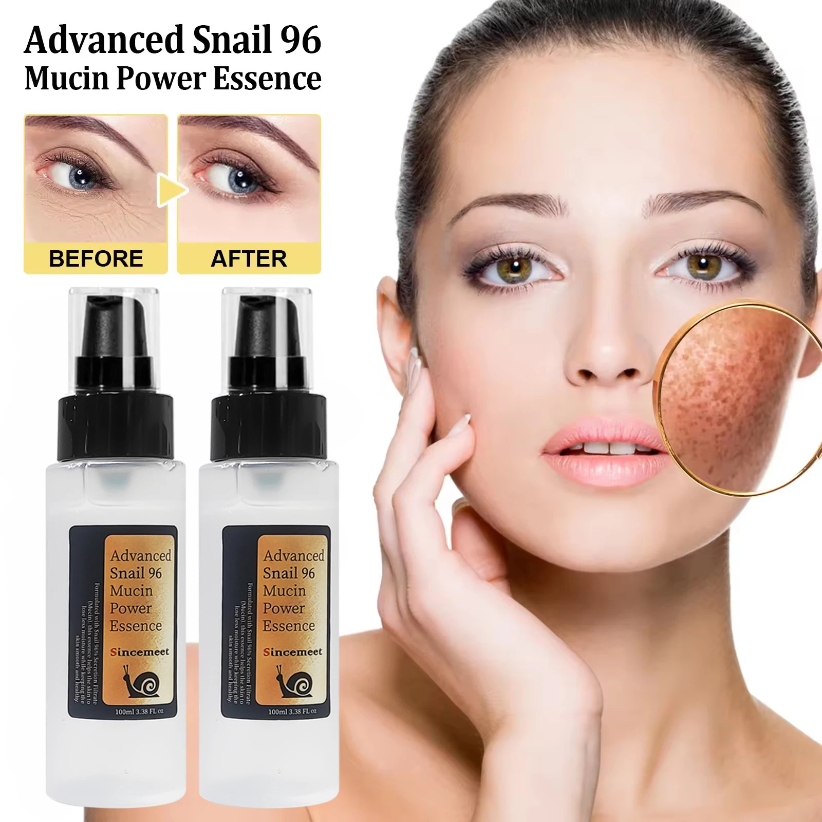 Private Label Advanced Snail 96 Mucin Power Essence Facial Skin Moisturizing Brightening Serum 100ml