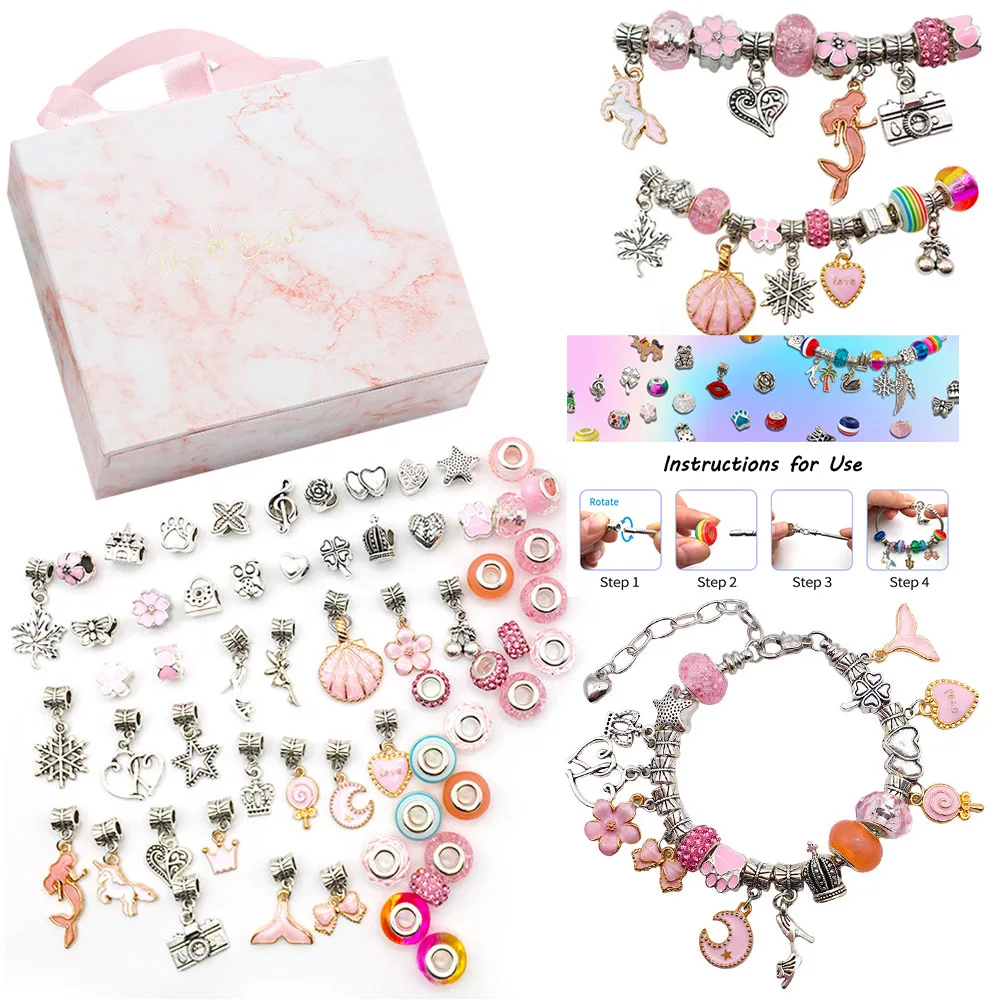 Rhinestone European Beads Large Hole Spacer Beads Crystal Colorful Beads for DIY Necklace Bracelet Jewelry Making kit