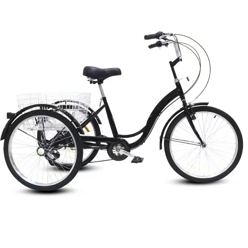 Factory good quality 3 wheel tricycle Elderly pedal tricycle basket for adult  20/24 inch foot other tricycles cargo for sale