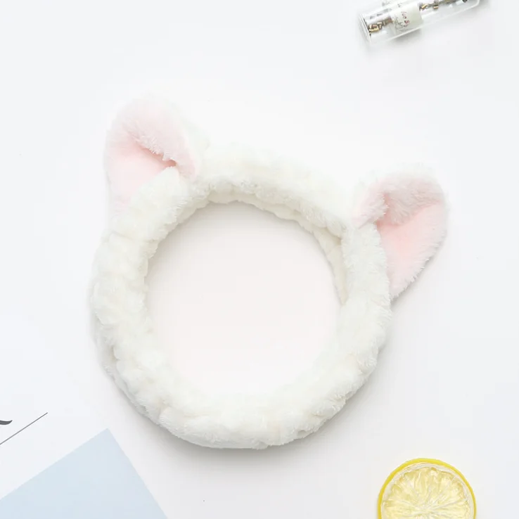 
Christmas gift Hair bow Stereo Cat Washing Face Hairband Makeup Headband Female Applying 