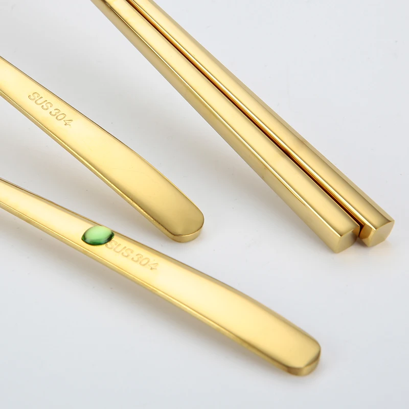 304 outdoor travel gift box and tableware set stainless steel portable spoon and fork chopsticks cutlery set of three pieces