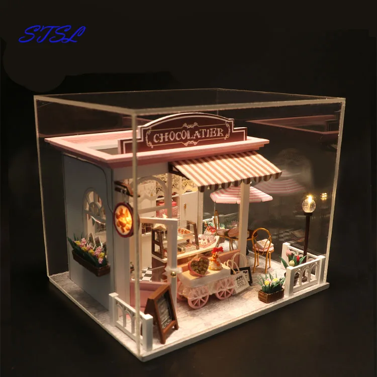 educational toys DIY TOY micro wooden doll house for girls birthday gift toy