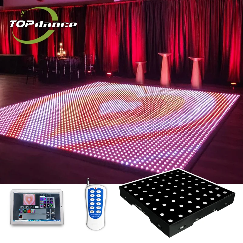 Wedding Hall Portable Disco Lighting Black and White Starlit Dance Floor Rental