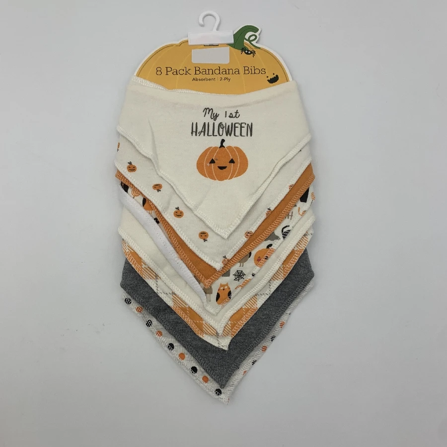 Baby Bandana Bib Soft Cotton Interlock Cute pattern Adjustable Baby Feeding Bib