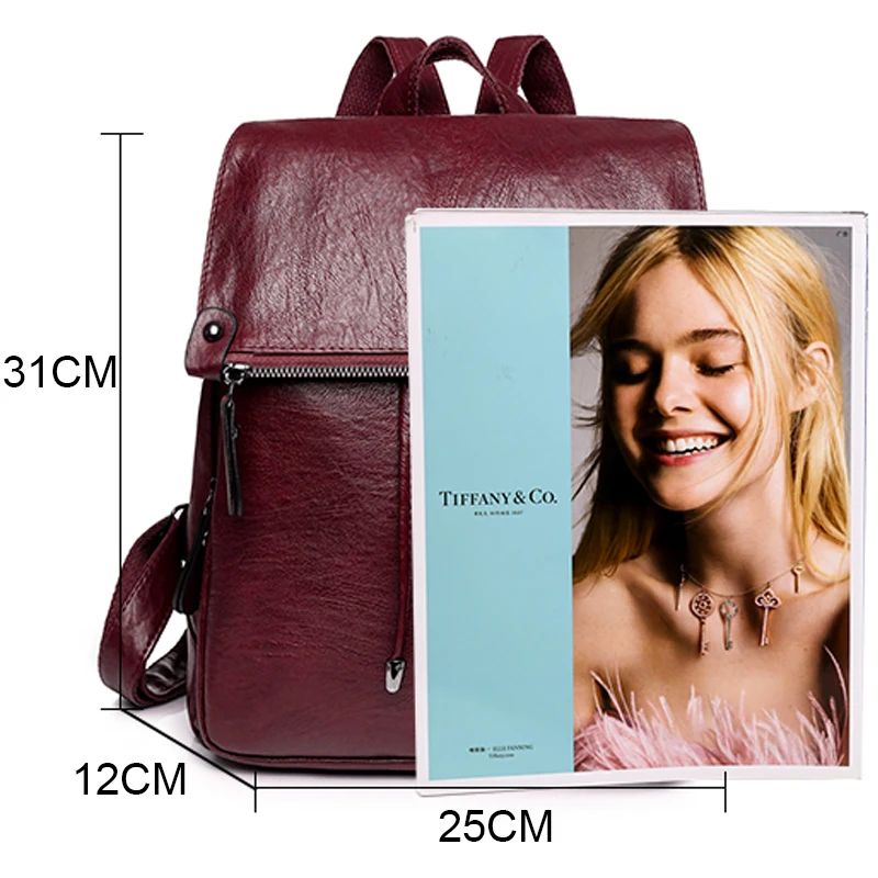Genuine Brand Soft Leather Backpack For Women Fashion Anti-theft Travel Bagpack Casual Lides Shoulder Bags School Bag Sac A Dos