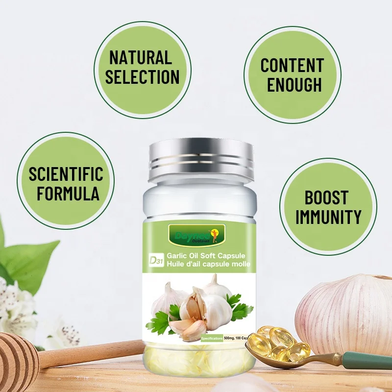 garlic oil soft capsule hala Highly concentrated soybean glycerin boost immunity antioxidant fish oil garlic soft capsules