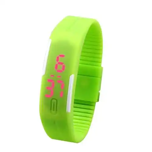 
Promortional Gift Magnetic Bracelet Cheap Digital Watch Wholesales Price Colorful Sport Silicone Rubber LED Digital watch 