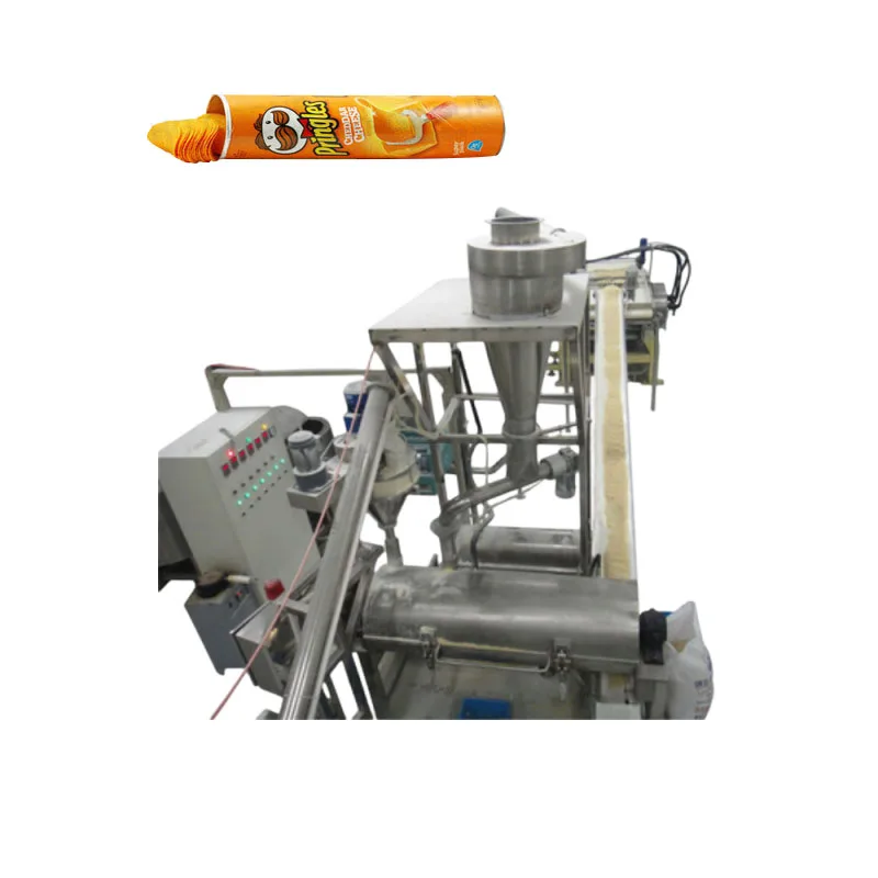 Full Automatic Pringles Supplier Compound Potato Chips Production Line With Packaging Machine