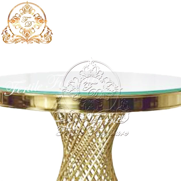 Glass Top Stainless Steel Materials Dessert Wedding Party Event Cake table