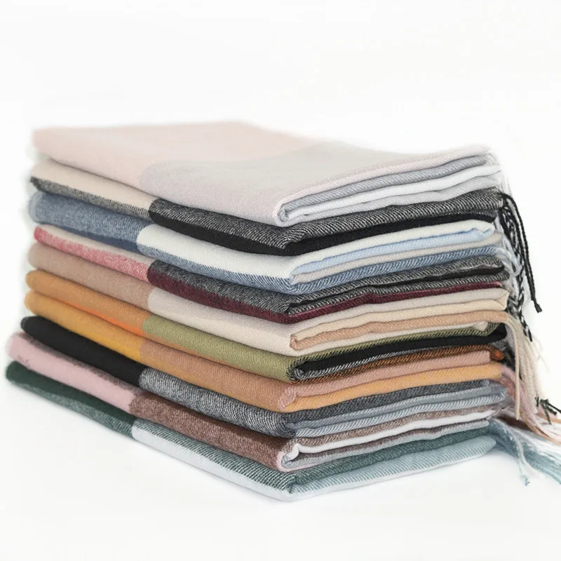 
Rulan classical design colorful grid cashmere feeling low price other scarves shawls hijab for women 