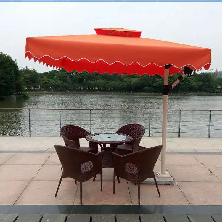 Outdoor Umbrella Big Size Side Column Square Outdoor Garden Parasol Patio Umbrellas