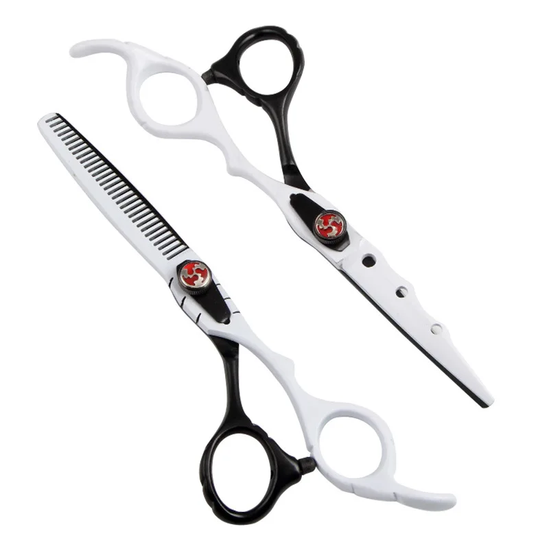cutting scissors hair scissors in one kit Japanese Steel Cutting and thinning Shear Hair Scissors 6.0 inch barber  hair